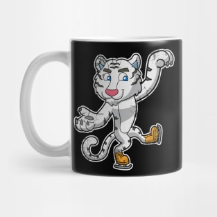 Ice Skater White Tiger Figure Skate Winter Sports Mug